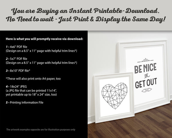 Instructions for Christian Wall Art print