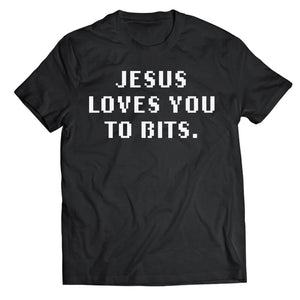 Christian Gamer Computer Bits Tee in black colour