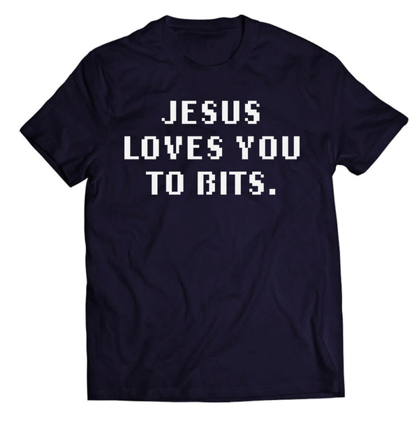 Christian Gamer Computer Bits Tee in navy