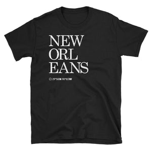New Orleans City Coordinates Tshirt in black