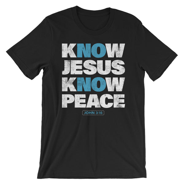 Know Jesus Know Peace T-Shirt in black