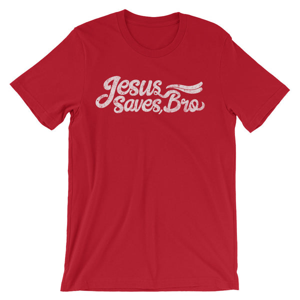 Red Jesus Saves Bro Tshirt