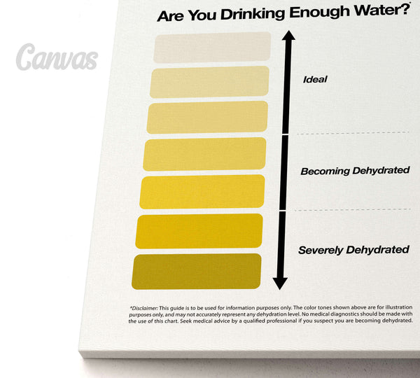Home or office urine chart on canvas print