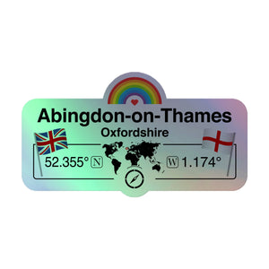 UK Town Holographic Sticker