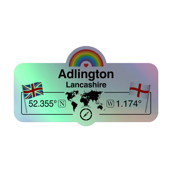 UK Town Holographic Sticker