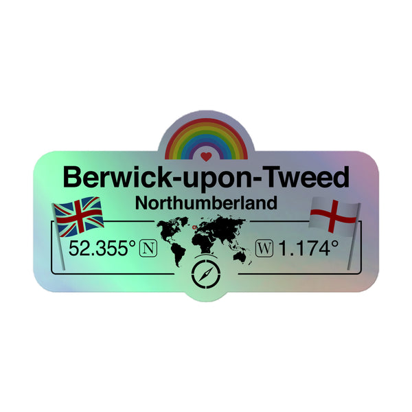 UK Town Holographic Sticker