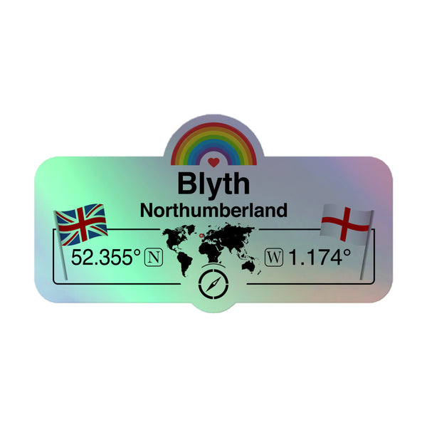 UK Town Holographic Sticker