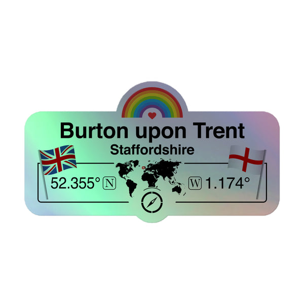 UK Town Holographic Sticker