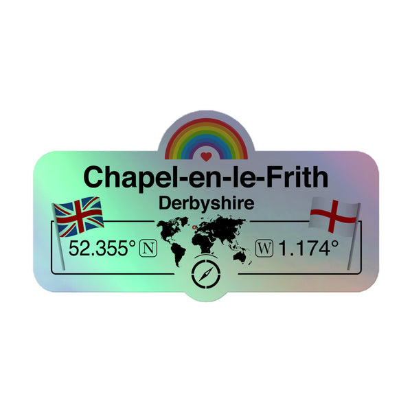 UK Town Holographic Sticker