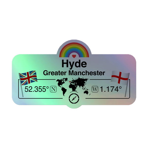 UK Town Holographic Sticker