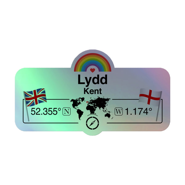 UK Town Holographic Sticker