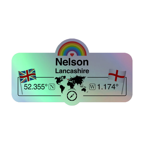 UK Town Holographic Sticker