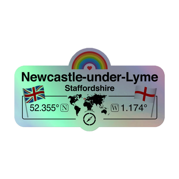 UK Town Holographic Sticker