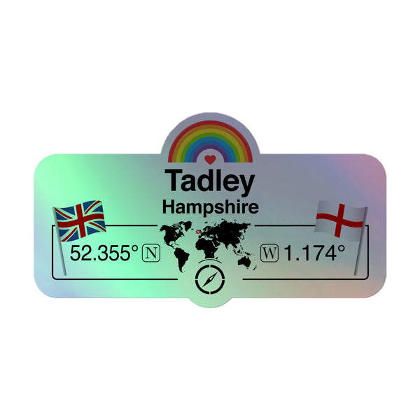 UK Town Holographic Sticker