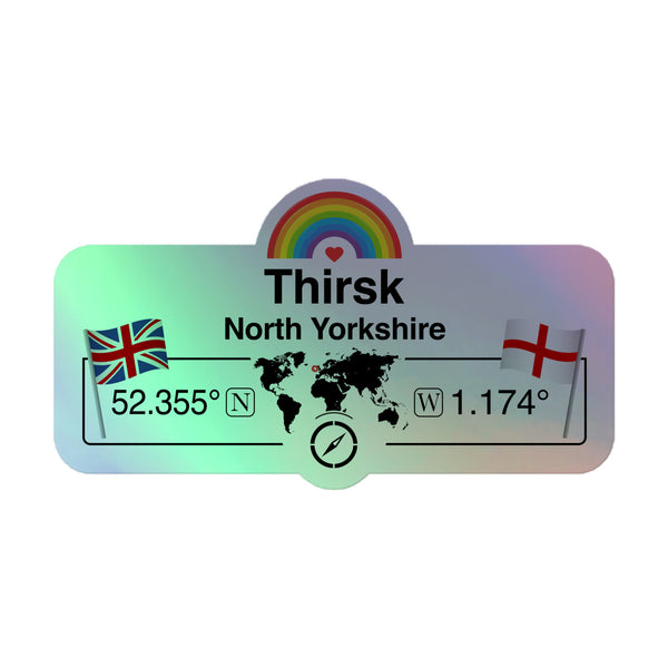 UK Town Holographic Sticker