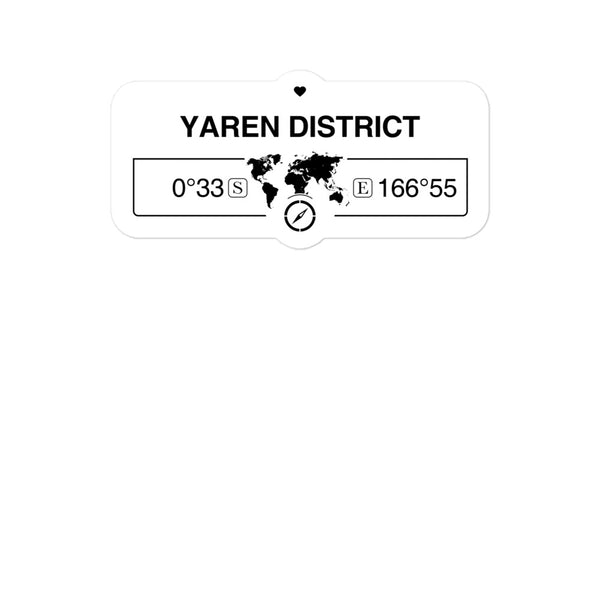 Yaren District, Nauru 2 x 5.5" Inch Stickers Gift with Map Coordinates #REF2748F6546