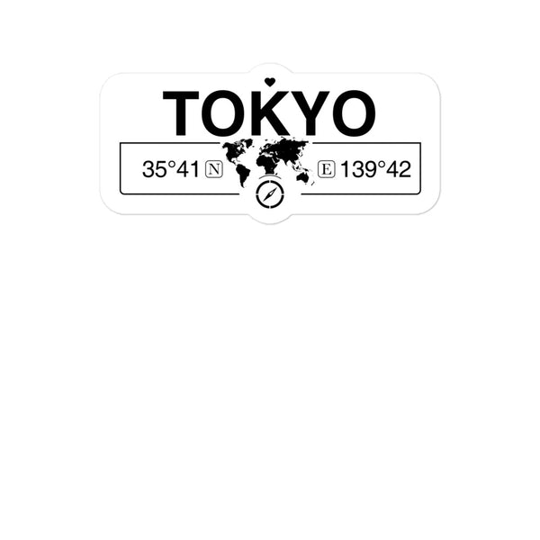 Tokyo, Japan 2 x 5.5" Inch Stickers Gift with Map Coordinates #REF2748F6546