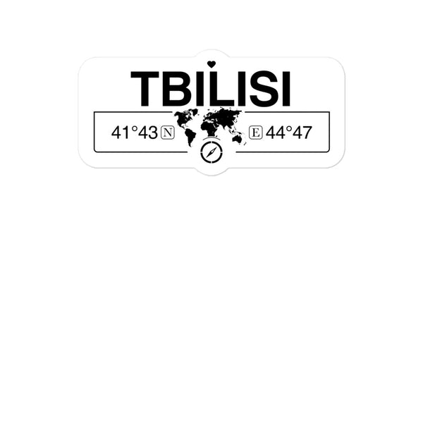 Tbilisi, Georgia 2 x 5.5" Inch Stickers Gift with Map Coordinates #REF2748F6546