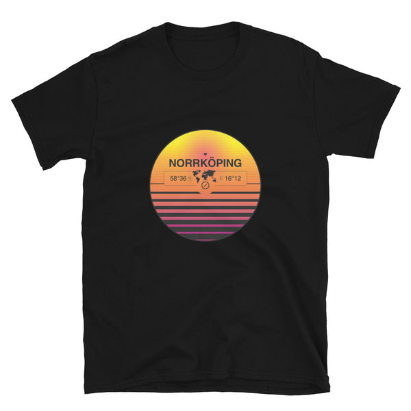 Norrköping, Östergötland Quality Retro Sunset Unisex T-shirt Gift