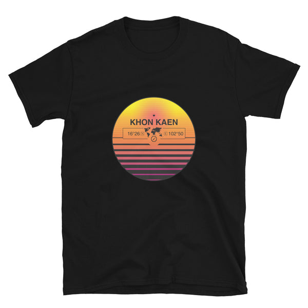 Khon Kaen, thailand Quality Retro Sunset Unisex T-shirt Gift