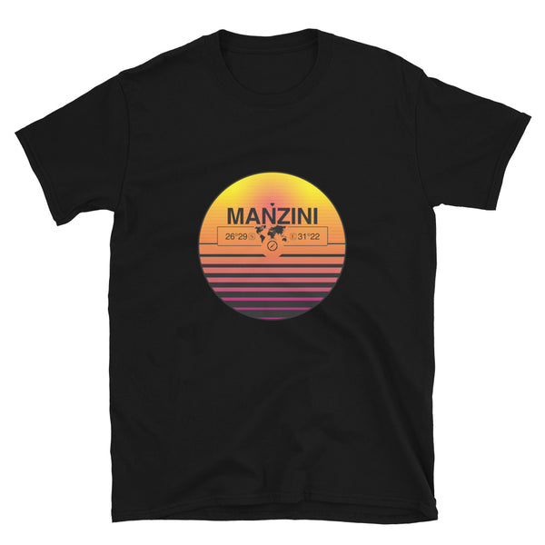 Manzini, Swaziland Quality Retro Sunset Unisex T-shirt Gift