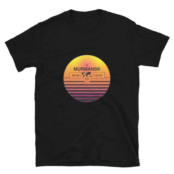 Murmansk, Oblast Quality Retro Sunset Unisex T-shirt Gift