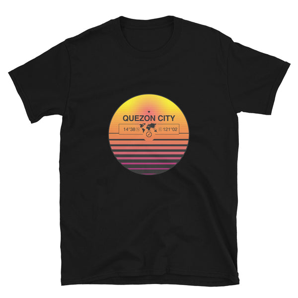 Quezon City, Philippines  Quality Retro Sunset Unisex T-shirt Gift