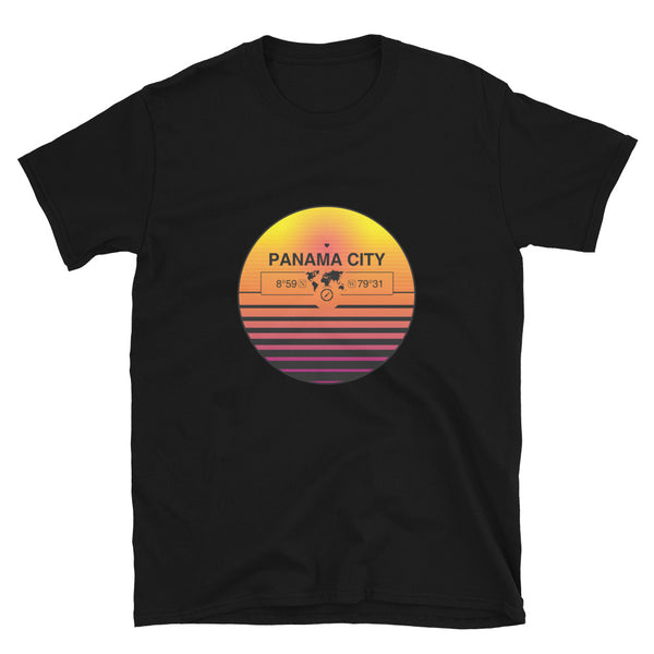 Panama City, Panama  Quality Retro Sunset Unisex T-shirt Gift