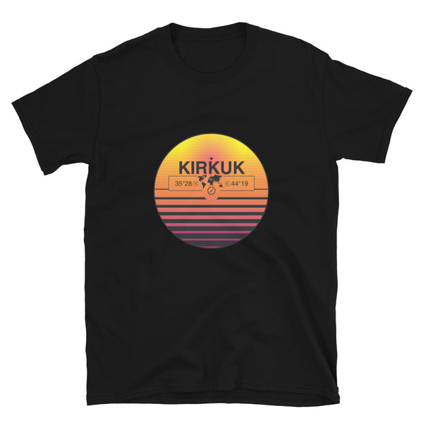 Kirkuk, Iraq Quality Retro Sunset Unisex T-shirt Gift