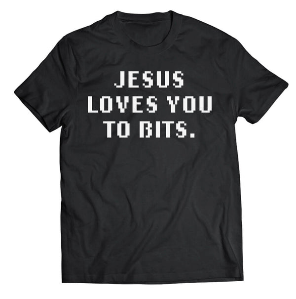 Christian Gamer Computer Bits Tee in black colour
