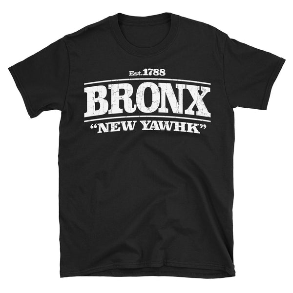 Get this New York City Bronx design to wear when out and about in NYC, or no matter where you are in the world! The retro, vintage-style graphic reads 'Set. 1788 - Bronx - New Yawhk in Black