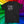 Chicago City USA tee with rainbow colored background