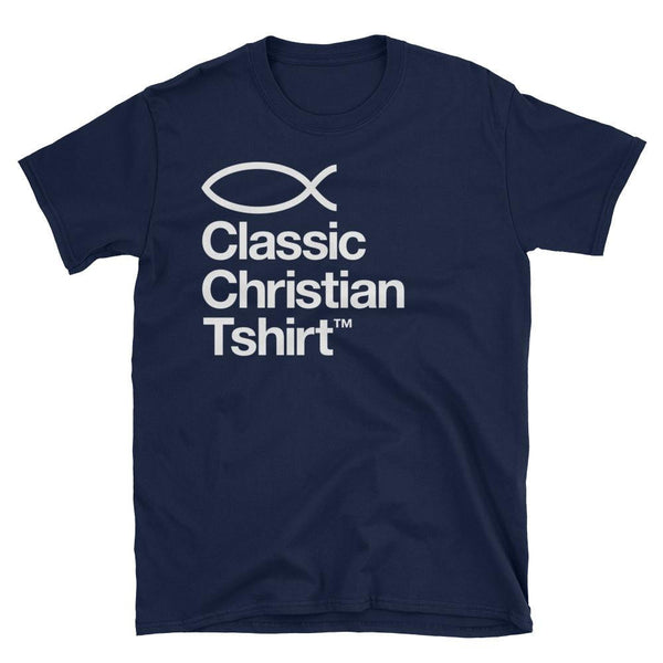 Navy Blue Classic I am a Christian T-shirt 