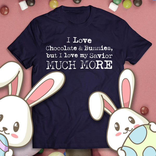 My Savior Christian Easter T-shirt with Easter Bunnies