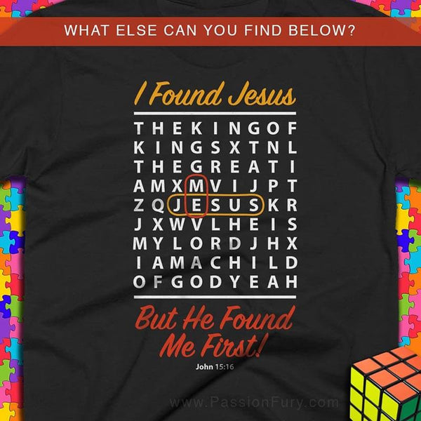 I Found Jesus Crossword Tee image