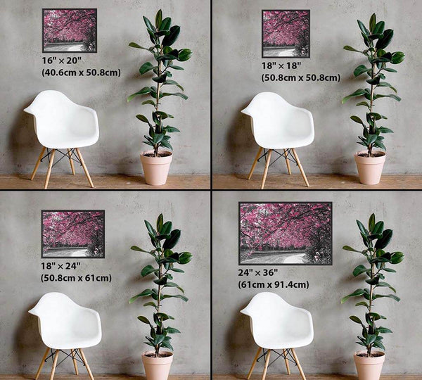 Pink Cherry Blossom Artwork sizes 3