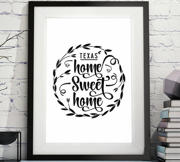 Texas - Home Sweet Home Printable Art image