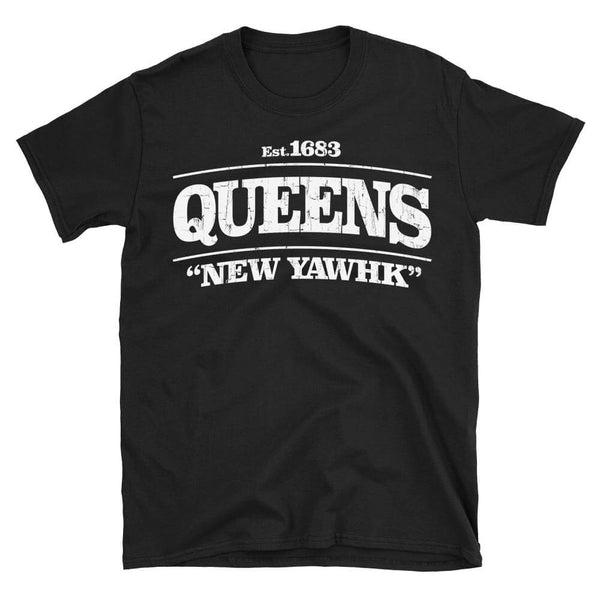 Queens New York tshirt in black colour