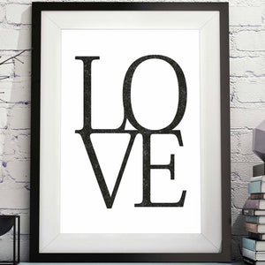 contemporary printable LOVE Lettering image