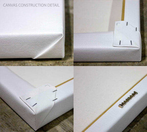 Set of four images showing various angles of the Canvas Sample