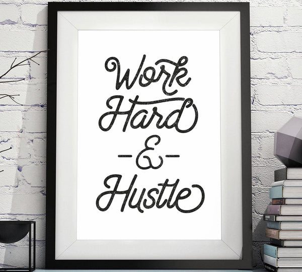Work Hard & Hustle Printable Art image