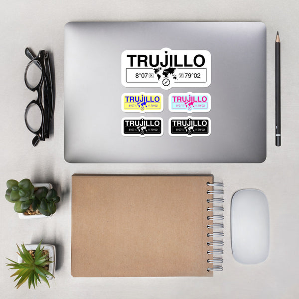 Trujillo Stickers, High-Quality Vinyl Laptop Stickers, Set of 5 Pack