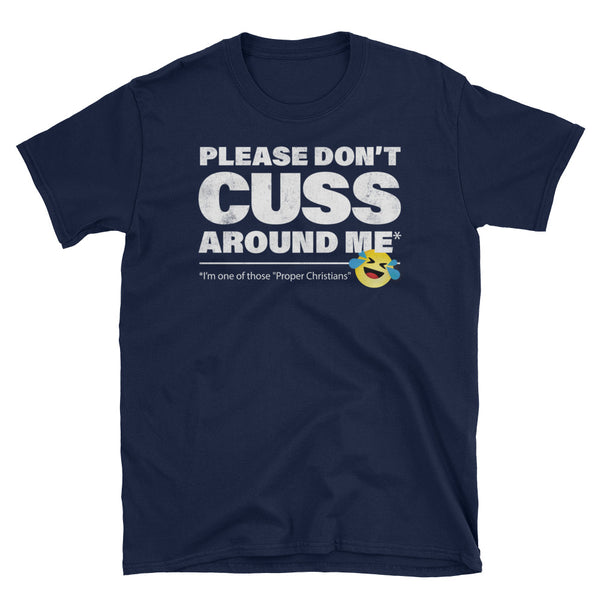 Swearing Christian tshirt design in Navy