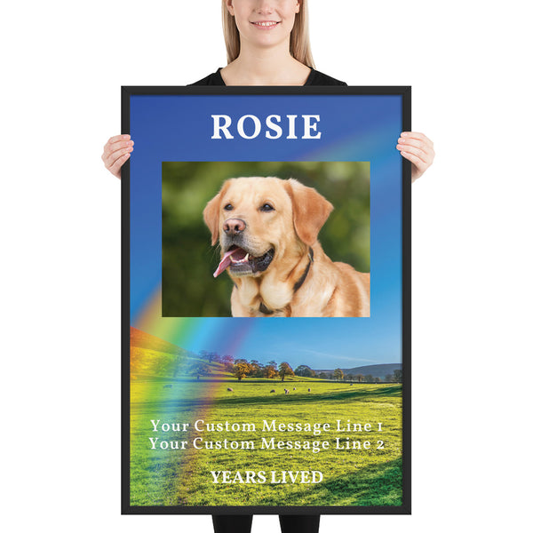 Personalised Dog Memorial Framed Artwork - Extra Large