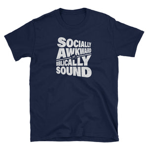 Socially Awkward t-shirt design in Navy