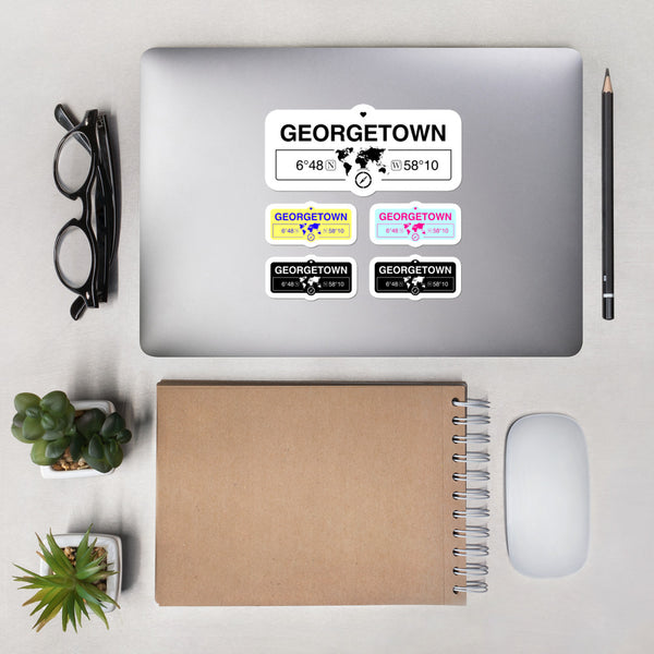Georgetown, Guyana High-Quality Vinyl Laptop Indoor Stickers
