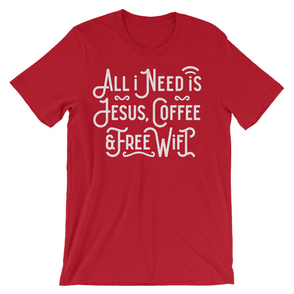 Jesus, Coffee and Wifi - Passion Fury Christian T-shirts and more