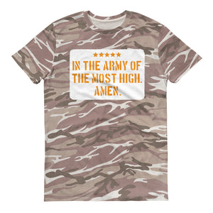 JESUS ARMY Camouflage T-Shirt with white background