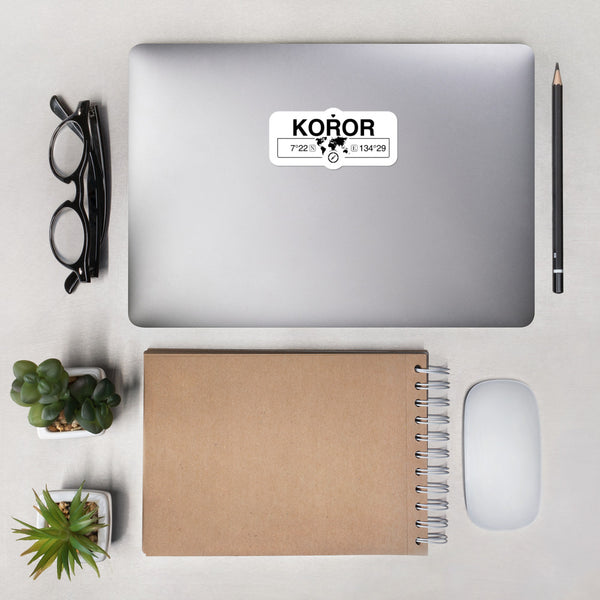 Koror, Palau Single Laptop Vinyl Sticker